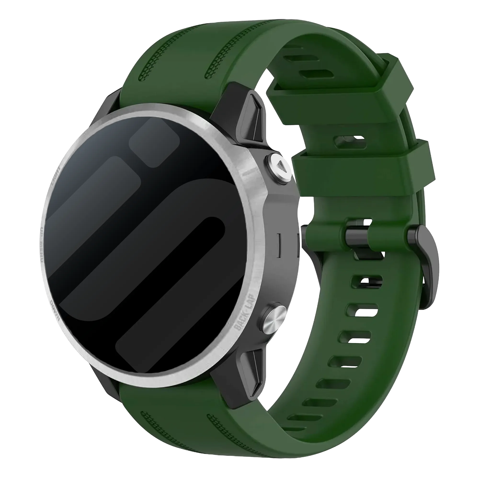 Garmin Fenix 8 - 43mm Silikonarmband (Armeegrün)