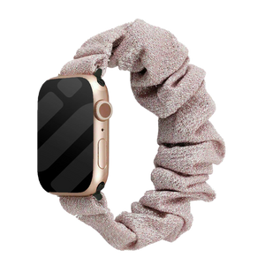 Apple Watch Scrunchie Armband (Glänzendes Rosa)