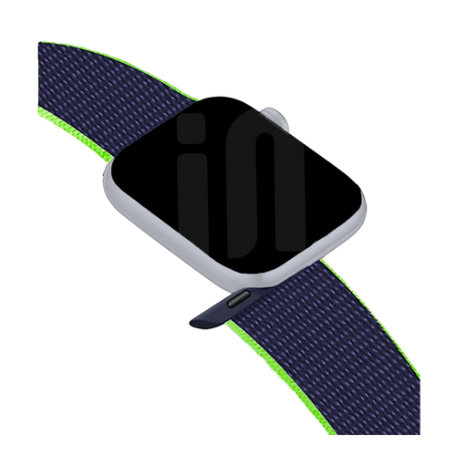 Apple Watch Nylonarmband (Dunkelblau/Lime)