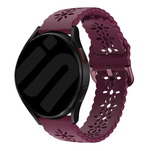 Amazfit GTS 4 Patterned Silicone Strap (Wine Red)