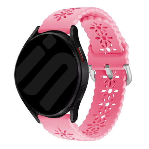 Coros Apex 42mm Patterned Silicone Strap (Bright Pink)