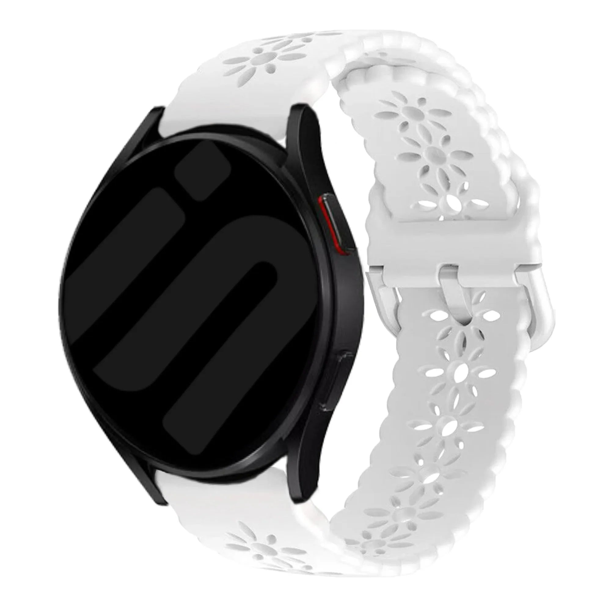 Amazfit Bip 3 (Pro) Patterned Silicone Strap (White)