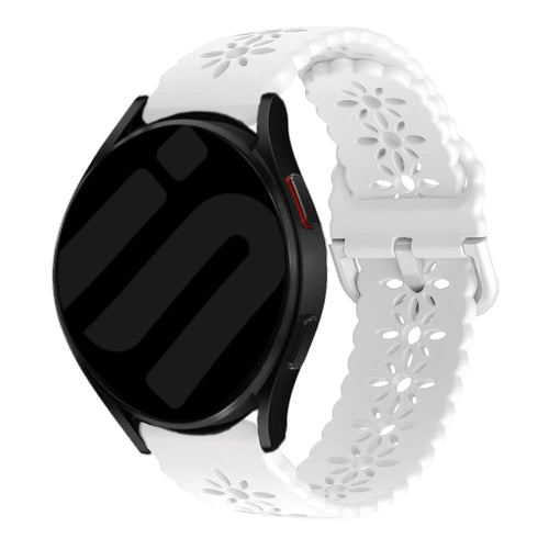 Amazfit GTR Mini Patterned Silicone Strap (White)
