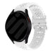 Samsung Galaxy Watch FE Silikonarmband mit Muster (Weiß)