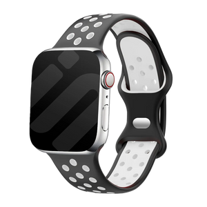 Apple Watch Sportarmband (Schwarz/Weiß)