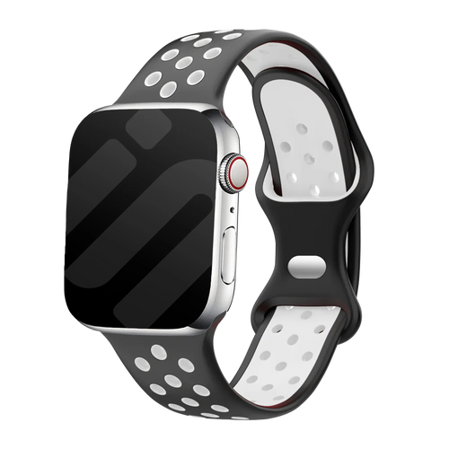 Apple Watch Sportarmband (Schwarz/Weiß)