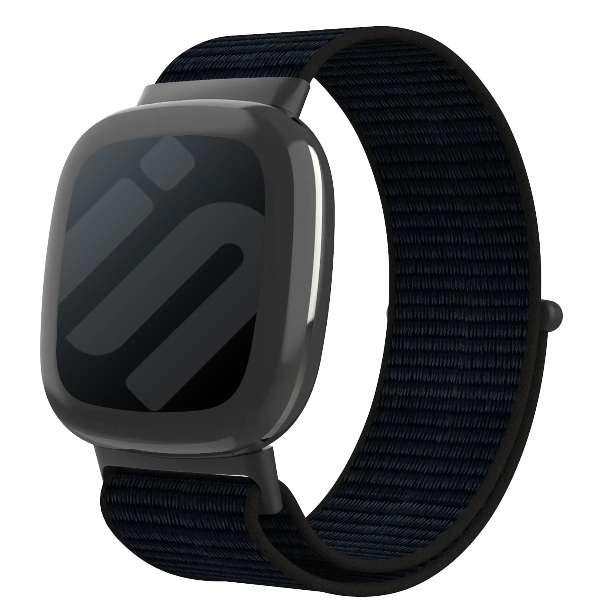 Fitbit Versa 4 Nylonarmband (Schwarz)