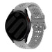 Samsung Galaxy Watch FE Silikonarmband mit Muster (Grau)