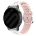 Samsung Galaxy Watch 7 - 40mm Silikonarmband mit Muster (Weiß/Rosa)