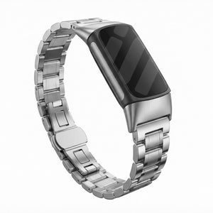 Fitbit Charge 5 Metal Link Armband (Silber)