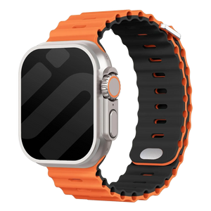 Apple Watch Ocean-Armband mit Schnappverschluss (Orange/Schwarz)