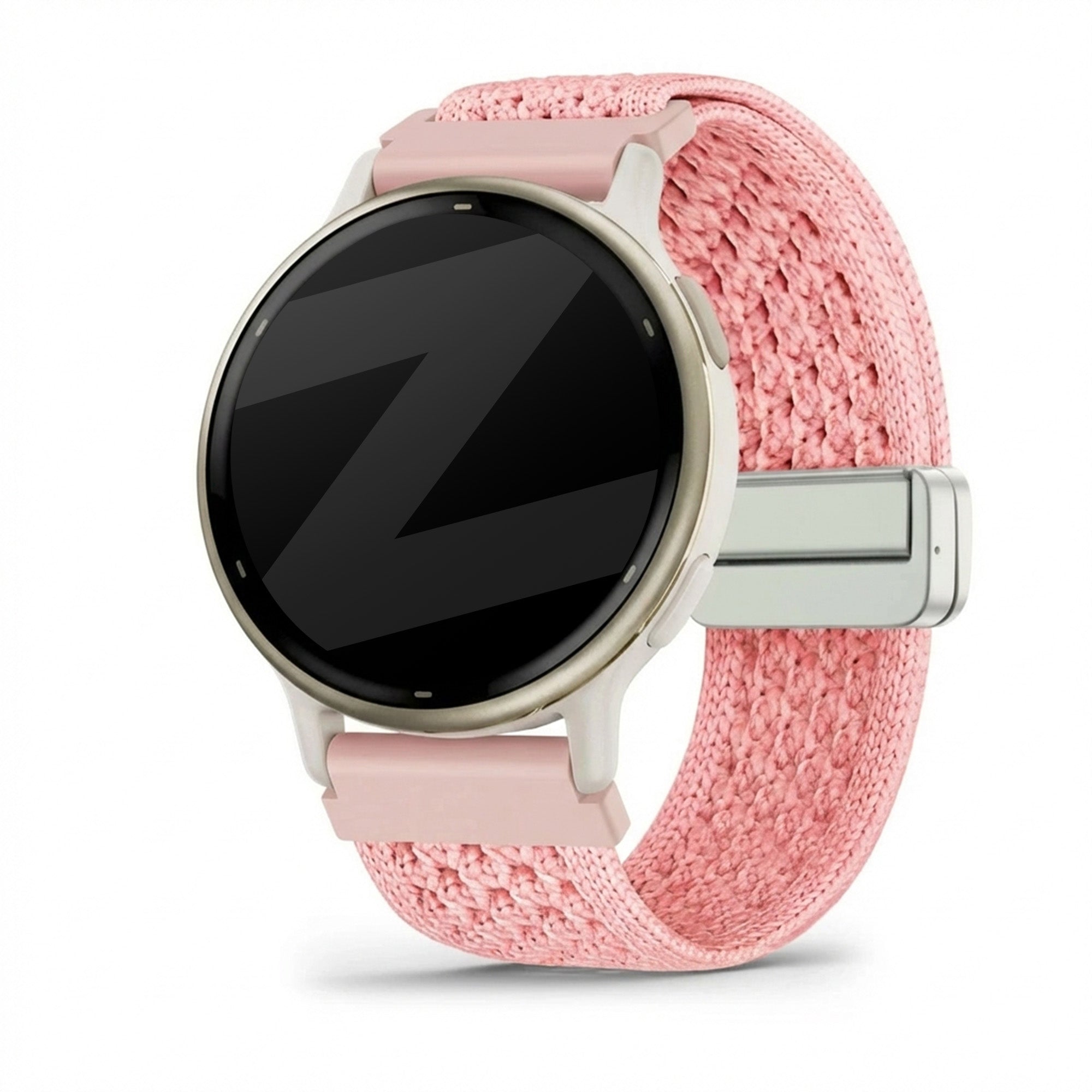 Bandz Garmin Vivoactive 5 Vintage Nylonarmband (Rosa)