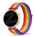 Bandz Garmin Vivoactive 6 Nylon Loop Armband (Regenbogen)