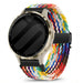 Garmin Venu 3s Geflochtenes Armband mit P-Schließe (Regenbogen)