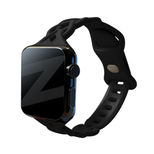 Bandz Apple Watch Silikonarmband 'Braided' (Schwarz)