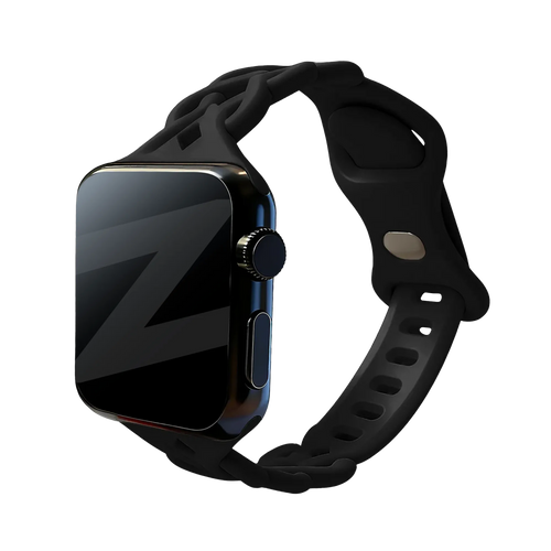 Bandz Apple Watch Silikonarmband 'Braided' (Schwarz)