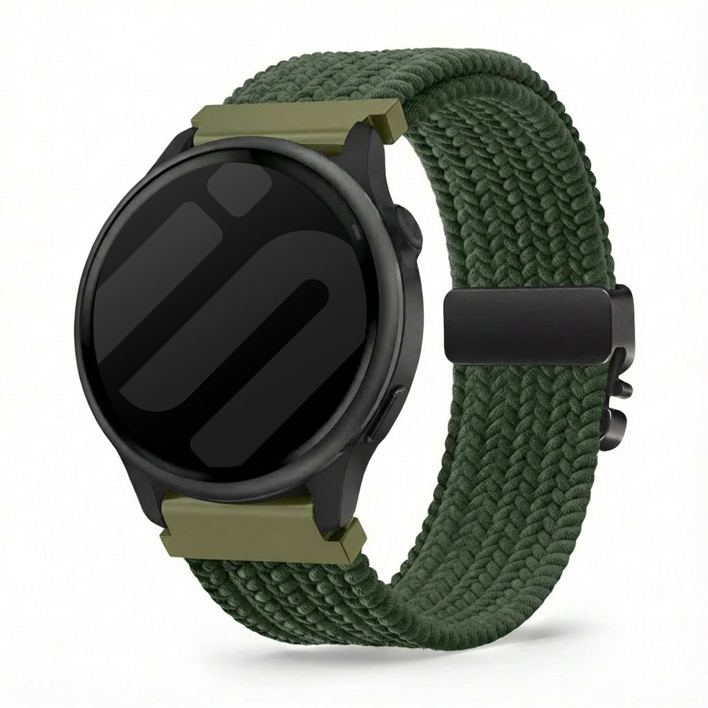 Garmin Vivoactive 6 Geflochtenes Armband mit P-Schnalle (Grün)