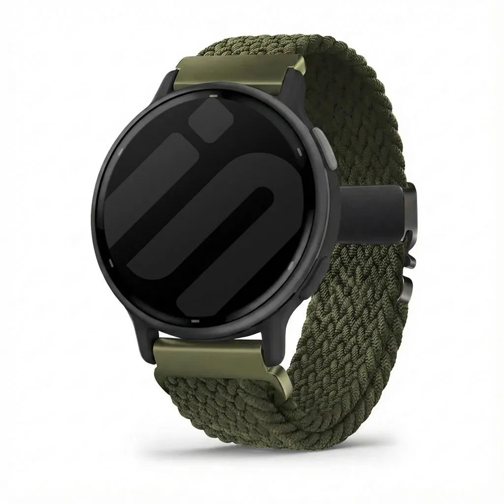 Garmin Vivoactive 5 Geflochtenes Armband mit P-Schnalle (Grün)
