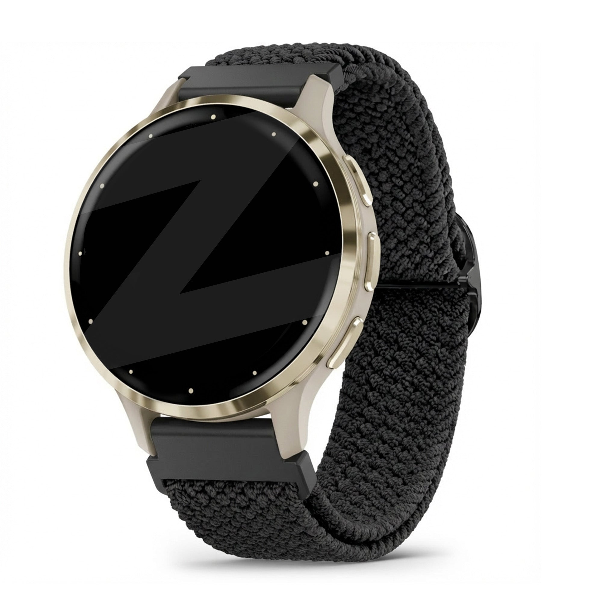 Bandz Garmin Venu 3s Verstellbares Geflochtenes Armband (Schwarz)