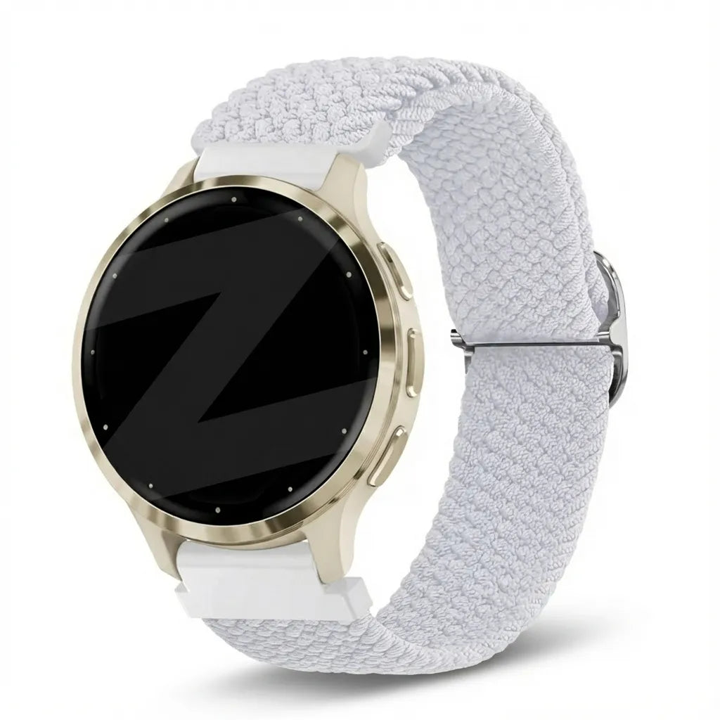 Bandz Garmin Venu 3s Verstellbares Geflochtenes Armband (Weiß)