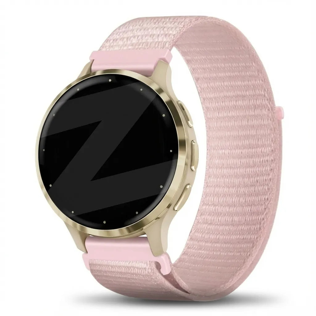 Bandz Garmin Venu 3s Nylon Loop Armband (Hell Rosa)