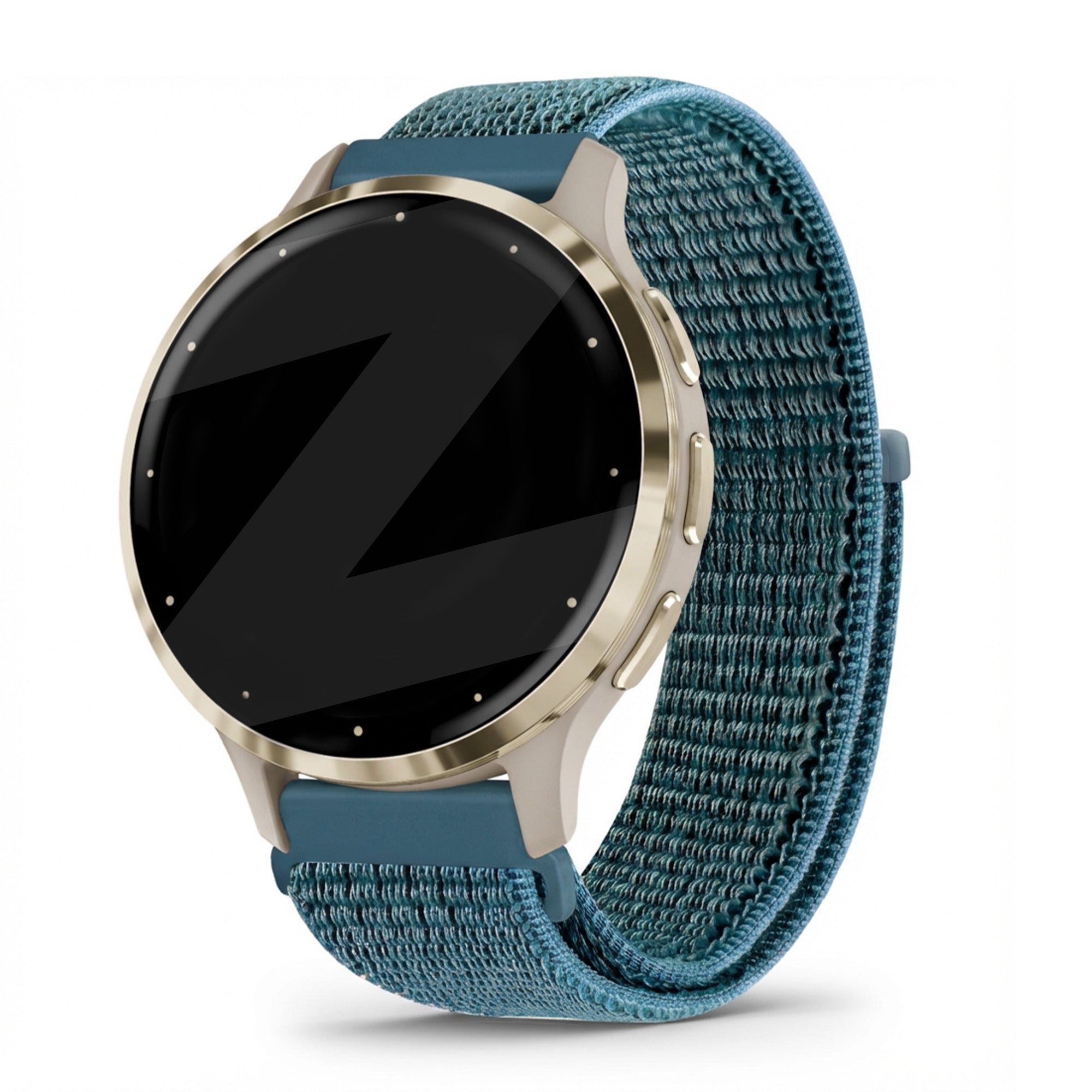 Bandz Garmin Venu 3s Nylon Loop Armband (Grün-Grau)