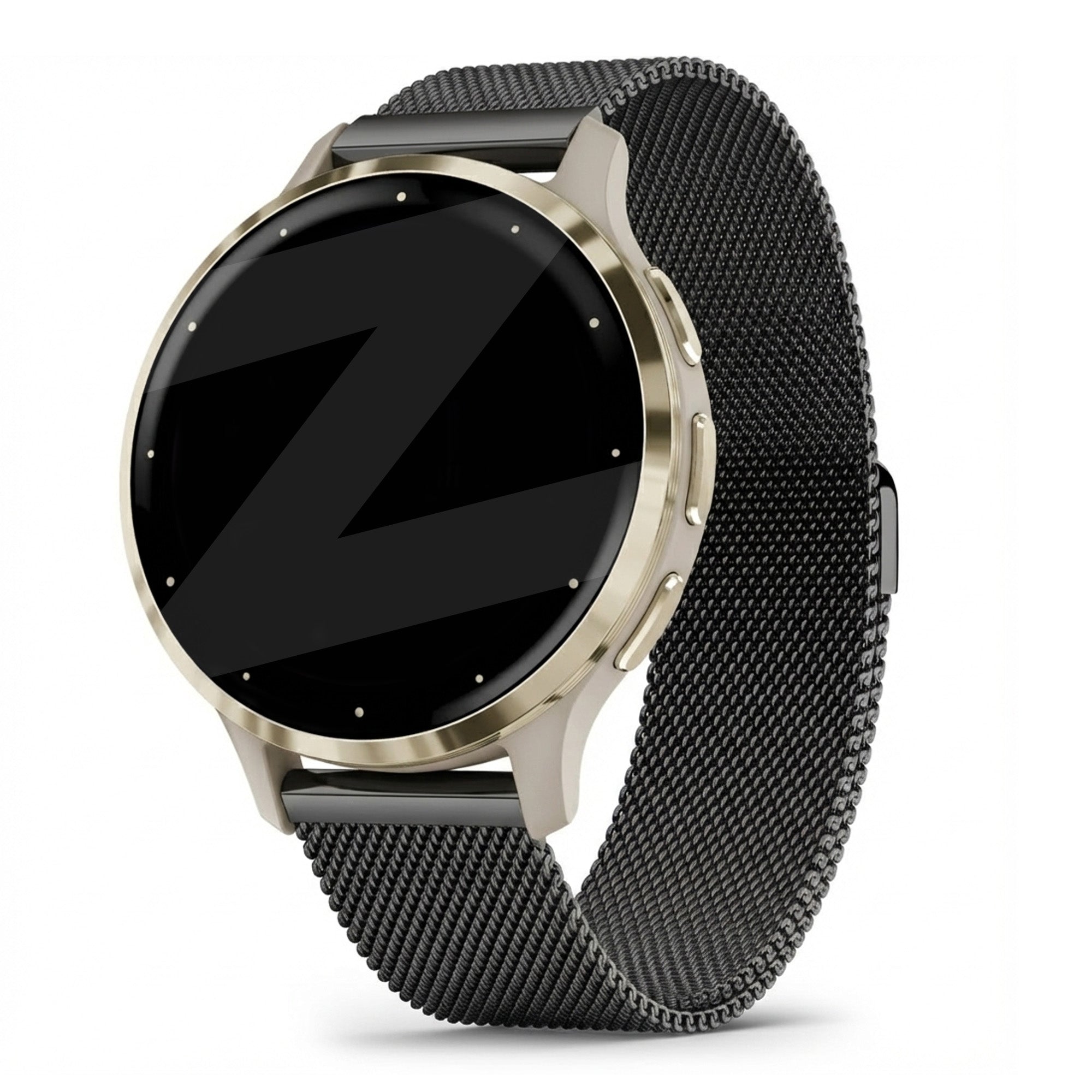 Bandz Garmin Venu 3s Milanese Loop Armband (Schwarz)