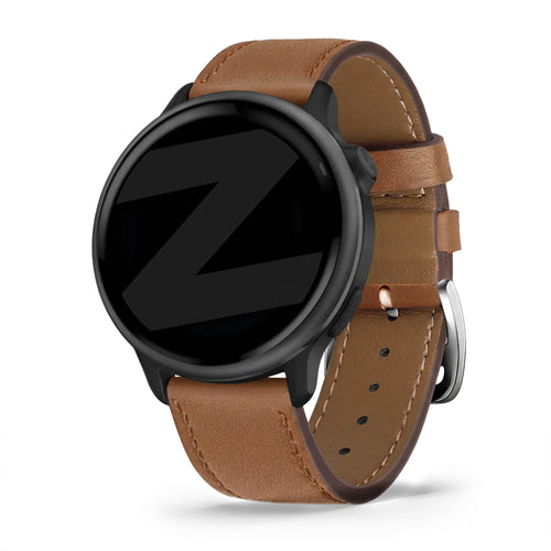Bandz Garmin Forerunner 170 Leather Strap 'Deluxe' (Brown)