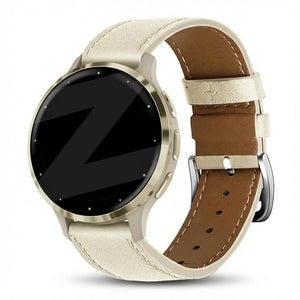 Bandz Garmin Venu 3s Lederarmband 'Deluxe' (Beige)