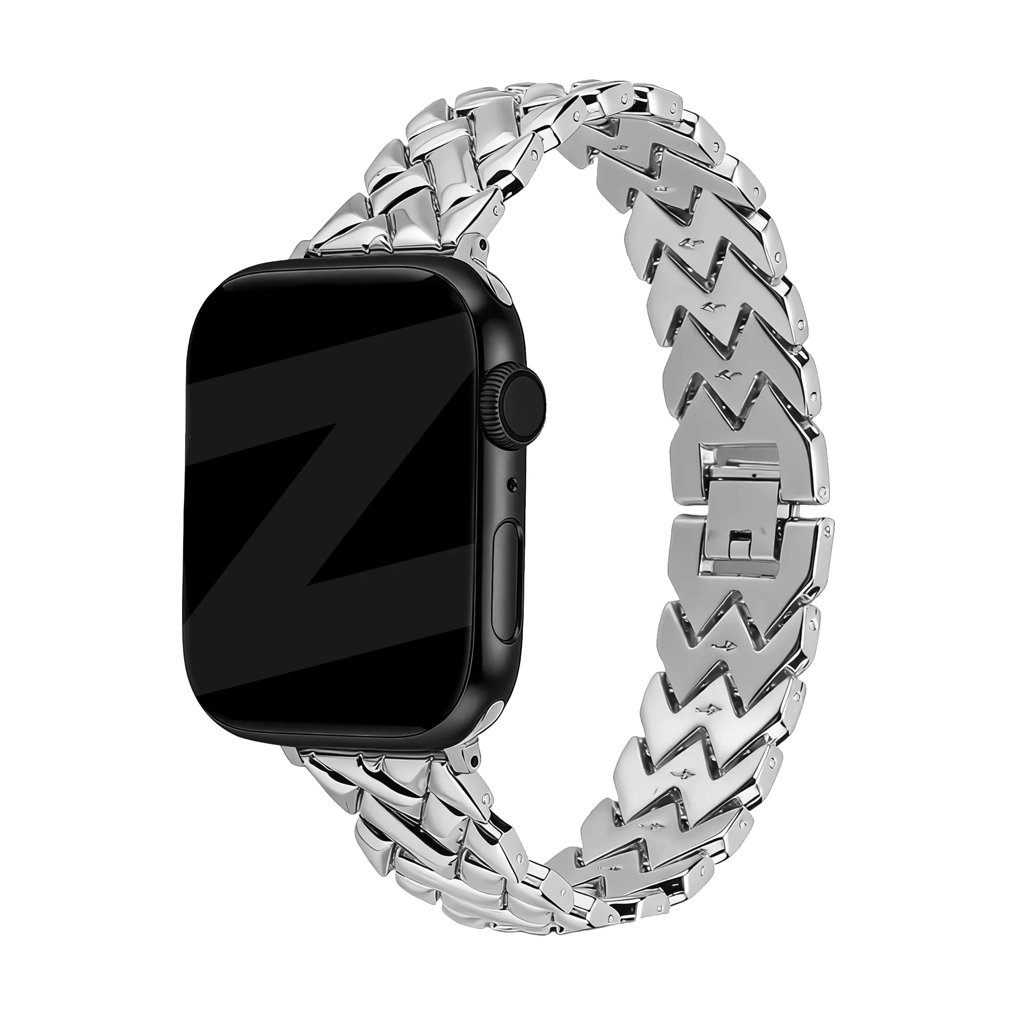 Bandz Apple Watch Metallarmband 'V-Type' (Silber)