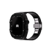 Reqior Apple Watch 45mm Hülle mit integriertem Gummi-Armband (Schwarz)
