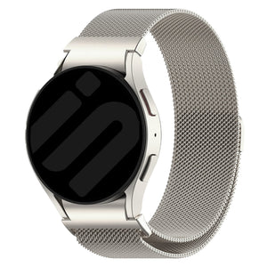 Samsung Galaxy Watch 4 Classic 46mm 'One push' Milanese-Armband (Champagner)