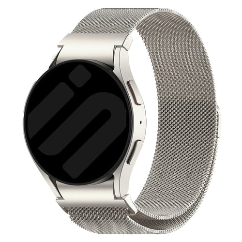 Samsung Galaxy Watch 4 Classic 46mm 'One push' Milanese-Armband (Champagner)