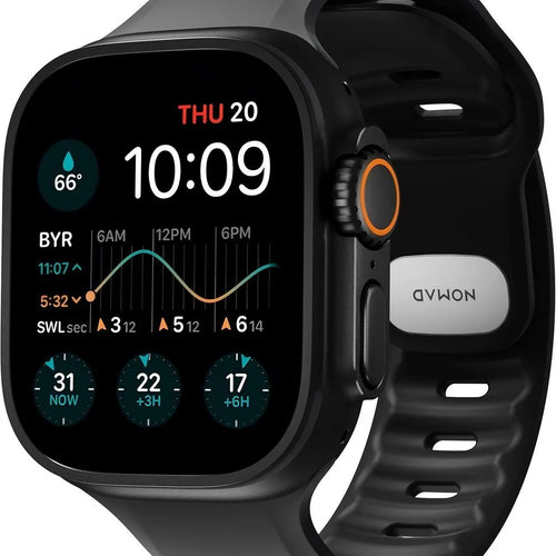 Nomad Apple Watch Silikon Tempo Armband (Schwarz)