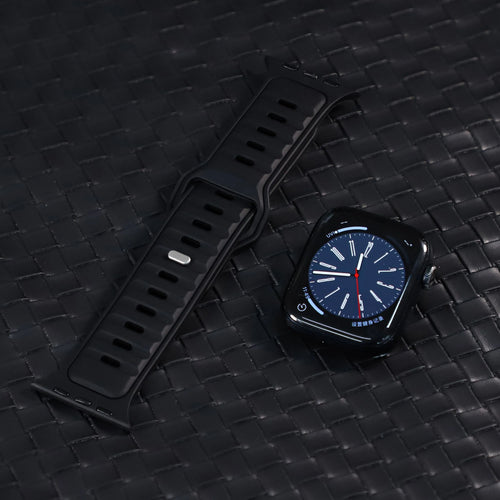 Silicone Premium Outdoor Strap, on a watch, 3/4 front view