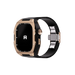 Reqior Apple Watch 45mm Hülle mit integriertem Gummi-Armband (Roségold/Schwarz)