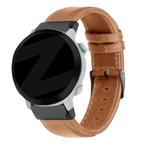 Bandz Garmin Descent G2 Lederarmband (Braun)
