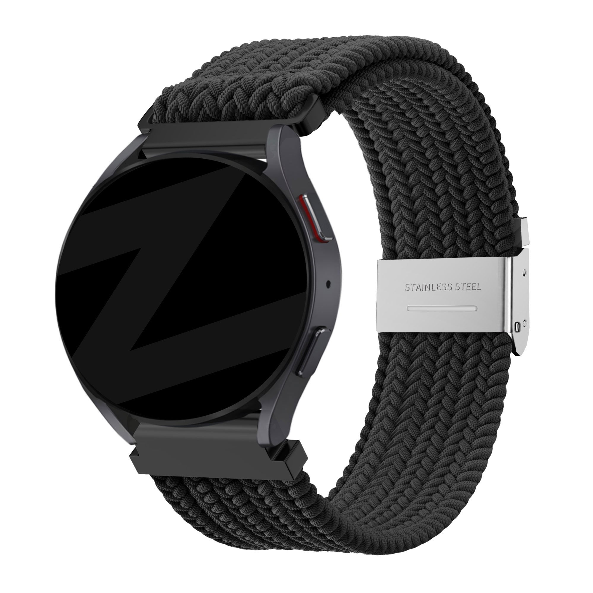 Bandz Garmin Vivomove Sport Gewebtes Nylonarmband (Schwarz)