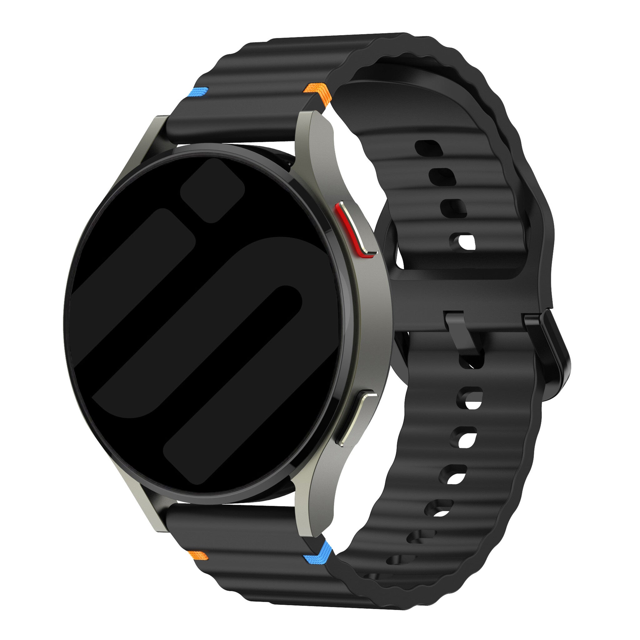 Amazfit Bip 6 Wave Silikonarmband (Schwarz)