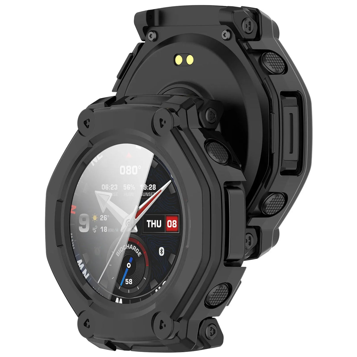Amazfit T-Rex 3 Pro - 48mm Hard Case mit Glas (Schwarz)