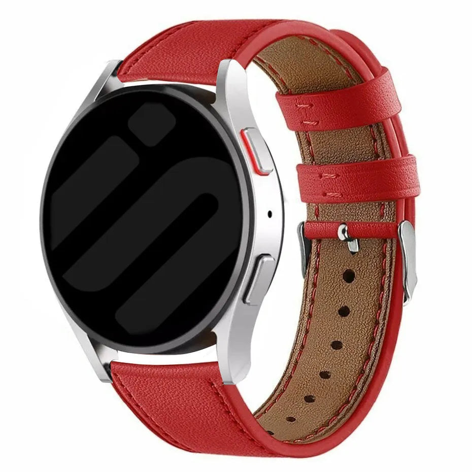 Coros Pace 3 Modernes Lederarmband (Rot)