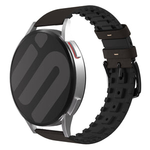 Amazfit Active 2 Leder-/ Silikonarmband (Braun)