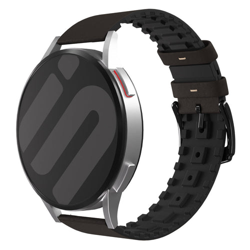 Amazfit Active 2 Leder-/ Silikonarmband (Braun)