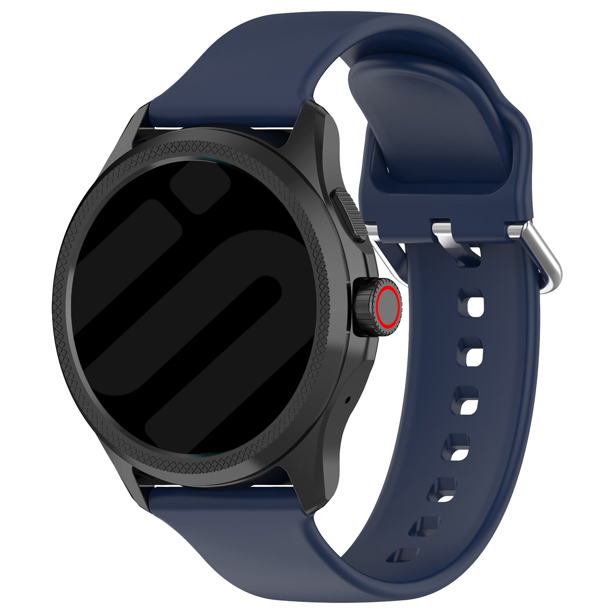 Universal 24mm Silikon-Schnalle Armband (Dunkel Blau)
