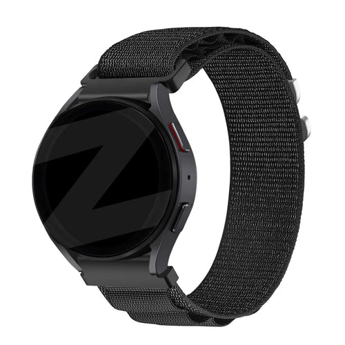 Bandz Huawei Watch 5 - 46mm Alpine Nylonarmband (Schwarz)