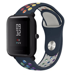 Silicone Sport Strap, on a watch, 3/4 front view