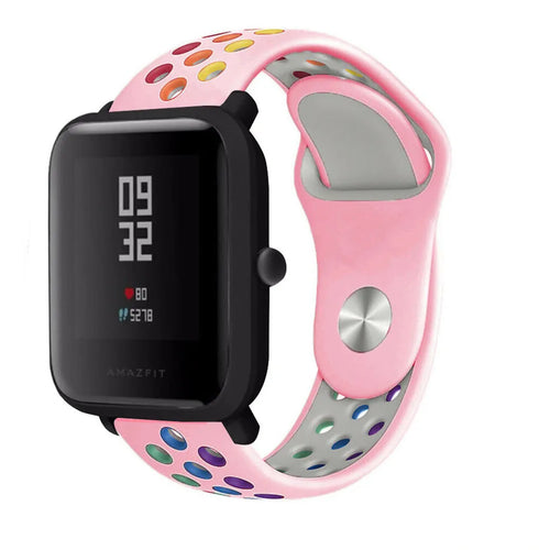Silicone Sport Strap, on a watch, 3/4 front view