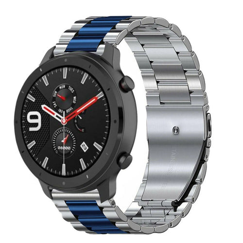 amazfit-gtr-stalen-band-zilver-blauw