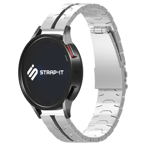 Amazfit GTS 2 Robustes Stahlarmband (Silber/Schwarz)