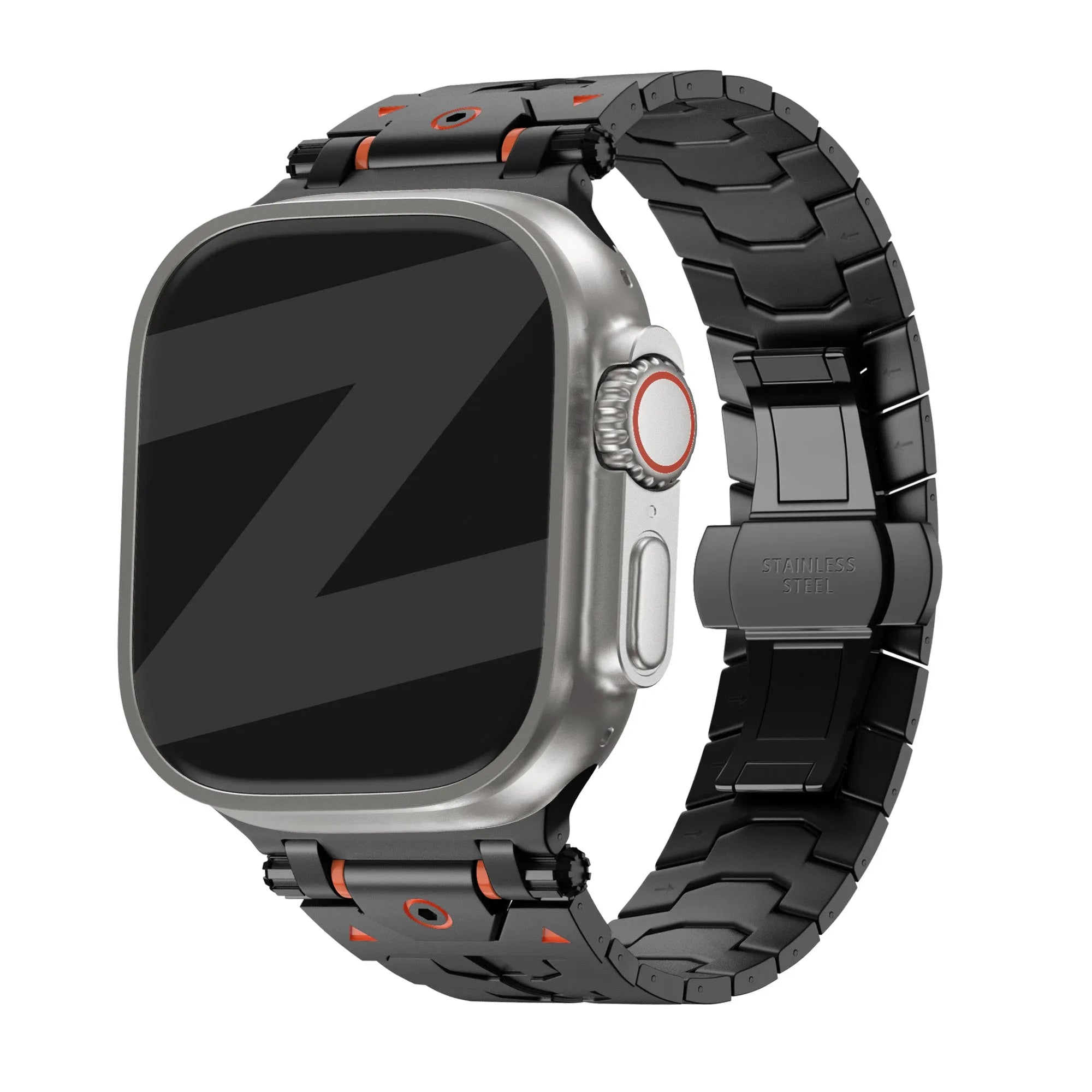 Bandz Apple Watch Gebürstetes Metallarmband 'Deluxe' (Schwarz)